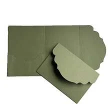 25张三折信封式婚礼邀请函，三折口袋式婚礼邀请函信封，简约邀请函信封，适用于订婚、15岁生日、洗礼、DIY邀请函，5*7英寸邀请函，口袋式邀请函，定制邀请函，圣诞贺卡 - 彩色 - 查看 7