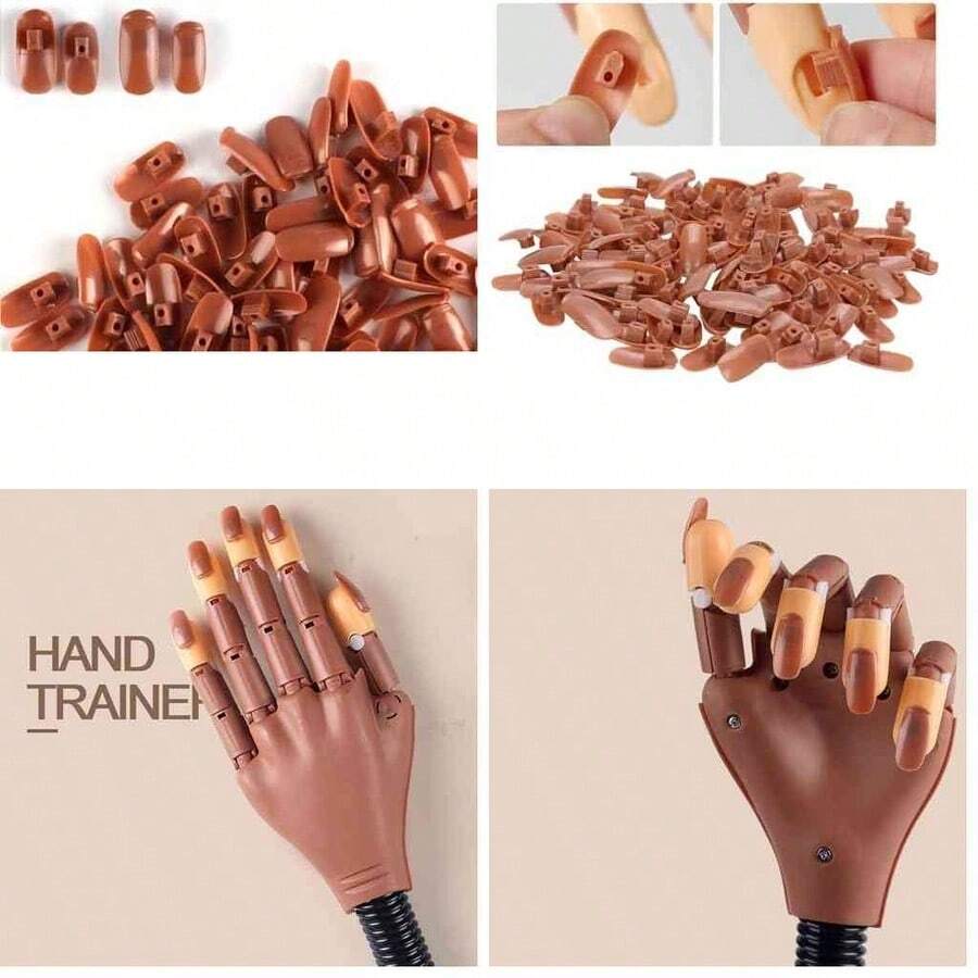 300 Uds Puntas de Uas Uas Acrlicas Prctica Mano DIY Herramienta de Saln de Manicura - como se muestra en la figura - Ver 1