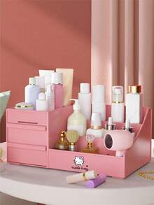 Sanrio 1个ins风镂空双层桌面收纳架，带挂钩和笔筒的挂板收纳架