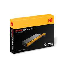 Kodak 柯达便携式M.2 NVMe固态硬盘 1TB 1.8英寸外置USB-C硬盘 512GB高速USB3.2 Type-C二合一硬盘 256GB PSSD 适用于PC - 黑色 - 查看 9