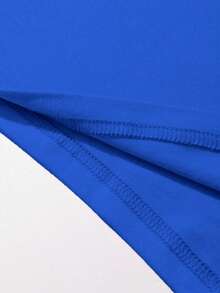 Girls & Teenagers Students Casual Printed Black Crew Neck Short Sleeve T-Shirt Top, Summer - Màu xanh lam - Xem 5