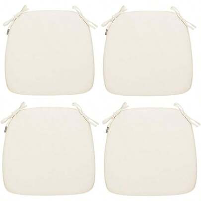 Pack 4 Waterproof Chair Cushion Seat Pads Tie On-Indoor Outdoor Dining Patio Kitchen Office Chair Pad