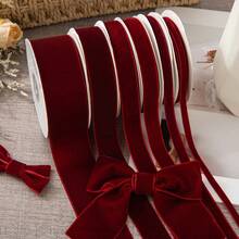 This Durable And Reusable Burgundy Ribbon Is Made Of Sturdy, Long-Lasting Material. It Is Suitable For DIY Crafts, Gift Wrapping, Valentine's Day Decorations, Singles Party Decorations, Birthday Party Decorations, Sewing And Weaving Supplies, Valentine's Day Gift Wrapping Tape, Valentine's Day Flower Wrapping Tape. It Also Makes A Wonderful Gift For Mothers, Girlfriends, Or Couples.