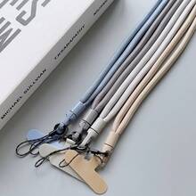 宽肩带手机挂绳项链肩带，斜挎背带，带防丢夹和缓冲垫，高端手机配件 - 彩色 - 查看 4