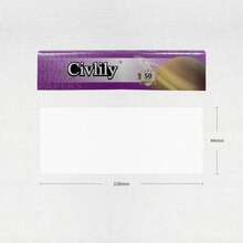 新土星牌大号慢燃漂白厕纸，50张装天然木浆纸（每张32张），长12.5厘米*宽11.2厘米*高5.4厘米，手工制作，适合成人使用，超薄无异味，质地细腻，纯木浆，礼盒包装，适合作为圣诞节、新年、感恩节、情人节的礼物，设计精美。 - 白色 - 查看 4