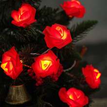 1pc Romantic Rose Flower LED String Lights, 3 Colors, Create Romantic Atmosphere, Suitable For Valentine's Day, Date Night And Bedroom Decor, Romantic Home Room Decoration Fairy Lights - Warm Color - View 7