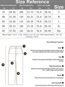 男士休闲口袋宽腿宽松裤，秋季 - 白色 - 查看 6