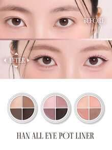 Rom&nd Bút kẻ mắt 4 màu Romand 4-Color Liner Pot 03, Công thức dạng kem đa năng, Kem mịn, chống thấm nước, 4 màu có thể pha trộn, Dùng cho kẻ mắt và phấn mắt, Thỏa sức sáng tạo trang điểm, Lâu trôi, Không phai màu, Không lem, Độ lên màu cao, Dễ tán, Dành cho người mới bắt đầu, Mỹ phẩm Hàn Quốc, Trang điểm Hàn Quốc, Quà tặng, 5.0g/0.176oz - 03 - Xem 10