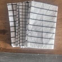 Plaid Striped Kitchen Towel, Black Mixed Floral Pattern Tea Towel, Home Kitchen Napkin, Daily Household Dish Drying Mat - Multicolor - View 11