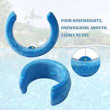 Set Of 4 C-Shaped Counterweights For Pool Hoses - Replacement Parts Compatible With Zodiac Baracuda And Similar Pool Cleaners - Black - View 3
