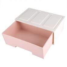Colorful Desktop Storage Box With Drawers: Jewelry Box, Organizer And Decoration, Ideal For Home And Office. - Hồng - Xem 3