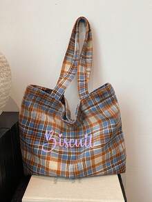 (Embroidered Custom) Autumn/Winter, Fashionable Women's Tote Bag With Extra Large Capacity, Easily Stores Various Items, Suitable For Outings, Commuting, Holidays, Gifts, A Must-Have - Multicolor - View 5