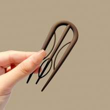 3pcs U-Shaped Vintage Acetate Fiber Hair Clips, Suitable For Fine & Coarse Hair, Gentle Grip, Easy To Create Buns, Chignons And Ponytails. Ideal For Daily Hairstyles, Suitable For Women 14 Years Old And Above. - Multicolor - View 16