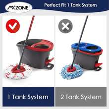 MXZONE Spin Mop Heads Replacements Compatible With O Cedar Easy Wring 1-Tank System, 40% More Cleaning Power Mop Replace Head, Deep Cleaning Mop Refills, 2 Packs - ColorH - 查看 3