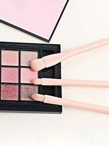 4 piezas Kit de brochas de maquillaje 4 en 1, brochas faciales para iluminación, mini brocha de sombra de ojos, brocha de maquillaje con mango retráctil, brocha mini portátil de viaje para polvos sueltos, herramientas de brochas de maquillaje - Multicolor - Ver 5