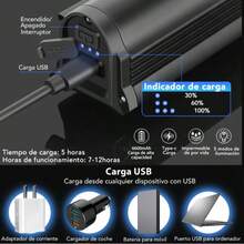 Luces para bicicleta, luz calida y fria para manubrio de bicicleta, luz para iluminar el camino - Grande - Ver 5