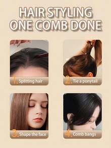 1pc Unisex Hair Comb/Beard Brush, Fragrance-Free Professional Hair Styling Comb, Gradient Comb And Haircut Cleaning Brush, Smooth Grooming Tool, Thick/Thin Hair Brush, Suitable For National Day, Bathroom, Scalp Massage, Back To School, Travel & Holiday, Daily Life, Valentine's Day - Multicolor - View 5