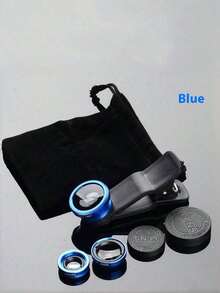 1个趣味手机鱼眼镜头三合一手机镜头放大镜鱼眼广角微距自拍便携镜头摄影 - 彩色 - 查看 4