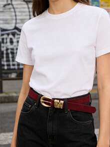 حزام مخملي أحمر للنساء بطراز كاجوال رجعي Y2K للملابس الشارعية لرأس السنة الصينية، مناسب للارتداء مع القمصان والأحذية والفساتين والبناطيل للحديقة والسينما والحياة اليومية والشارع ومهرجان الموسيقى والحفلات وأزياء طراز Y2K - الأحمر - مشاهدة 1