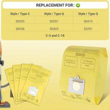 Canister Vacuum Cleaner Bags Compatible With Ken More C/Q Models 5055, 50555, 50557, 50558 And C-5, C-18, 53292, 200 Series, 400 Series, 600 Series, 700 Series, 800 Series Vacuum Cleaners - Multicolor - View 3