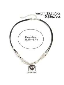 1件波西米亚风几何不对称水晶吊坠项链，优雅奢华，适合日常、派对、度假、情侣约会、女士节日生日等场合，百搭珠宝礼品。 - 項鍊 - 查看 5