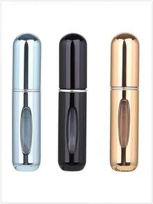 1个/2个/3个/4个/5个装 5毫升便携式迷你香水可填充喷雾瓶，配有香水泵头，适合旅行和户外使用