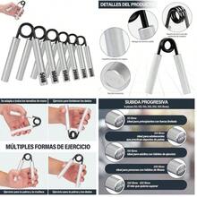 Fortalecedor de Agarre de Mano, Juego de 6 Hand Gripper Ejercitador de Mano, Set Juego de Empuaduras de Mano Para Principiantes y Profesionales, Forearm Exerciser para El Hogar, Gimnasio y Oficina - como se muestra en la figura - Ver 1