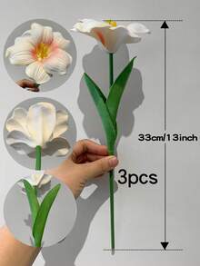 39pcs/19pcs/10pcs/1pc Realistic Touch Artificial Tulip Flowers, Home Decor, Wedding Decoration, Bridal Bouquet, Corsage, Wreath, Party Decor, Gift Decor, Suitable For Wedding, Christmas, Thanksgiving, Back To School, Valentine's Day, Teacher's Day, Mother's Day