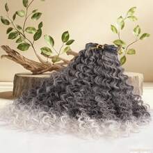 长发烫卷，并挑染了彩色发丝。用发夹固定发束，增加发量并拉长头发。适合女性在各种场合佩戴。