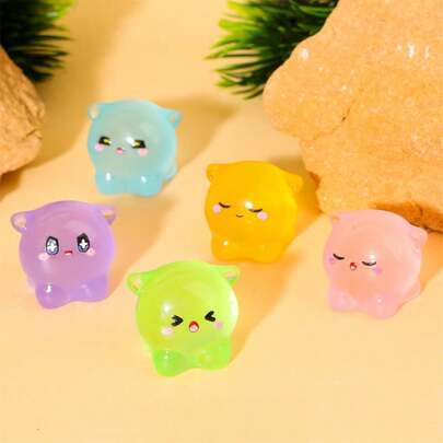 10/30/50pcs DIY Luminous Magical Abby, Mini Resin Animal Magical Abby, Mini Toys, Handmade Decor Accessories, Glow-In-The-Dark Magical Abby, Suitable For Holiday Gifts, Stocking Stuffers, Party Favors, Pranks, Garden Decor, Desktop Decoration