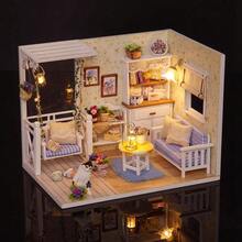 DIY Wooden House Furniture Kit With Glue: Educational Toy, Perfect Birthday Gift, Home Decor Accessories. - 白色 - 查看 5