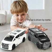 1:32 Alphard Model Car, MPV Business Vehicle, 3 Openable Doors, Inertial Driving, Holiday Gift - Multicolor - View 2