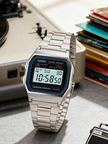 Casio Men's Classic Design Electronic Watch With Adjustable Buckle - Grey - View 9