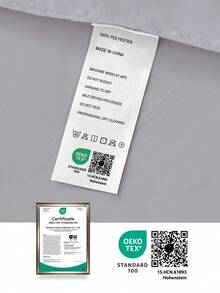 1个浪漫法式风格无填充抱枕套，时尚装饰靠垫套，适用于卧室/宿舍/沙发，情侣/朋友礼物，可机洗，通过Oeko-Tex认证，浅灰色 - 淺石灰色 - 查看 5