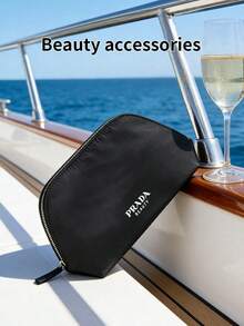 Prada Czarna, przenośna, minimalistyczna kosmetyczka, odpowiednia do podróży - Czarne - Zobacz 2
