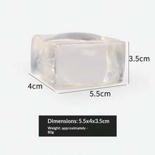 1 pieza Juguete de estrés en forma de cubo de hielo transparente de azúcar de malta, pelota de tofu rectangular de rebote lento - Regalo perfecto para cumpleaños, vacaciones, Navidad, Día de San Valentín, Pascua - Multicolor - Ver 6