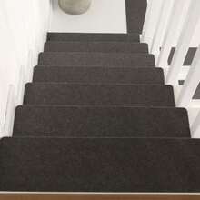 14pcs Self-Adhesive Stair Treads Carpet Pad Mat Rug Non Slip Non-Skid Safety Runner Rugs Machine Washable, 20x55cm - Light Grey - View 7