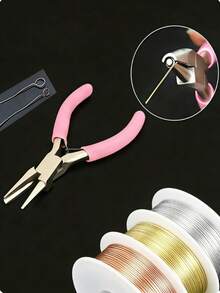 1.5/2.25/3mm Ring Making Pliers, Jewelry Making Metal Wire Bending Tools, 9-Prong Pliers, 9-Prong Pliers, Dual-Use Coil Needle Pliers With Grooves, With Cutting Function, For Jewelry Making And Repair (Handcraft Hobbyists And Beginners) - Multicolor - View 10