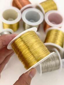 20/100m Copper Wire, Copper Wire, DIY Beading Wire, For Making Wrapped Hair Clips, Jewelry Weaving, Shaping, Floral Copper Wire Wrapping, Copper Wire Crafts, Jewelry Beads And Gold Wire, Suitable For Jewelry Making. Perfectly Matched For Various Bracelets, Earrings, Necklaces And Other Jewelry. - Multicolor - View 5