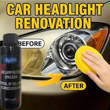 Car Headlight Restoration Repair Liquid, Headlight Shell Scratch, Yellowing, Aging Lens Repair Paste - Black - View 1