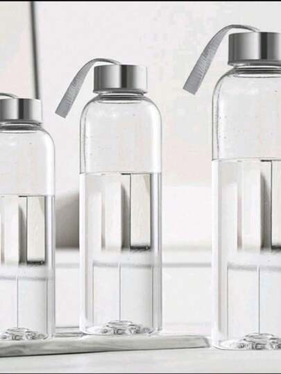 1pc Portable Transparent Plastic Water Bottle For Outdoor Use