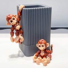 3D打印可爱萌猴摆件模型，塑料装饰雕塑桌面摆件，节日礼物 - 彩色 - 查看 9