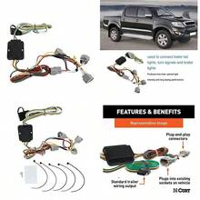 Arns de Cableado de Remolque de 4 Pines 55513 para Hilux T100, Fcil de Instalar, Nmero OE Incluido, Material Duradero - como se muestra en la figura - Ver 1