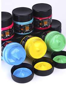 100ml/3.38oz Vibrant Acrylic Paint Set, Fine Texture, High Coverage, Suitable For DIY Wall Painting, Fabric, Rock, Glass, Stone, Ceramic, Model And Woodcraft, Great For Beginners, Adult Artists, Canvas Crafts, Woodcraft, Hobby Painters, Adults, Students, Classroom, Mother's Day, Back To School Gifts - Multicolor - View 6