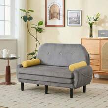 Two-Seater Grey Corduroy Sofa For The Living Room, Usable As A Daybed And Reclining Armchair With Storage Space. - Grey - View 1