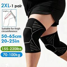 RPPR 1 Cặp - Ống bó đầu gối co giãn cao cấp, thoáng khí và thoải mái, cỡ lớn, unisex, đen xám/xanh dương, XL-3XL, phù hợp với cân nặng lên đến 136 kg - Nhiều màu - Xem 13