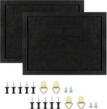 Cork Board Bulletin Board, 11 X 8 Cork Boards Walls With Pins, Eye Bolts, Gaskets, Screws, Pin Board Office, School And Home (BK,22 * 30cm,1P) - All Black - View 7