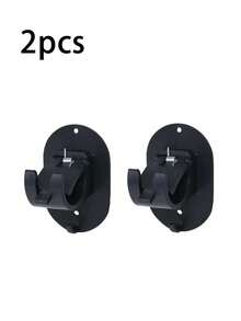 Bộ 2/4/6/8 giá đỡ thanh rèm cửa sổ không cần khoan, giá đỡ thanh rèm tự dính được nâng cấp, móc treo thanh rèm điều chỉnh không cần đinh đa năng, thích hợp cho phòng tắm, phòng ngủ, phòng khách, nhà bếp, quà tặng trang trí Giáng sinh/Halloween. - màu đen - Xem 10