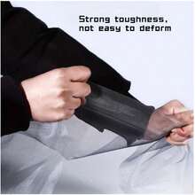 Malla de fibra de vidrio autoadhesiva para ventanas, mosquitera invisible, barrera efectiva contra mosquitos y moscas, fácil instalación DIY sin perforación, red de malla con y borde gris - Gris - Ver 6