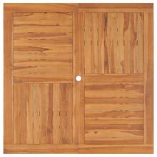vidaXL Mesa de jr de jardim 110x110x75 cm Bois maciço de teck - Castanho - Ver 4
